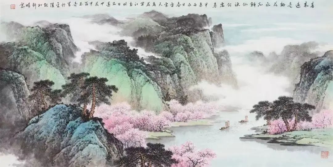 佘玉奇山水画《春归》| 这场盛大的邂逅，让希望在万物心底扎根生长
