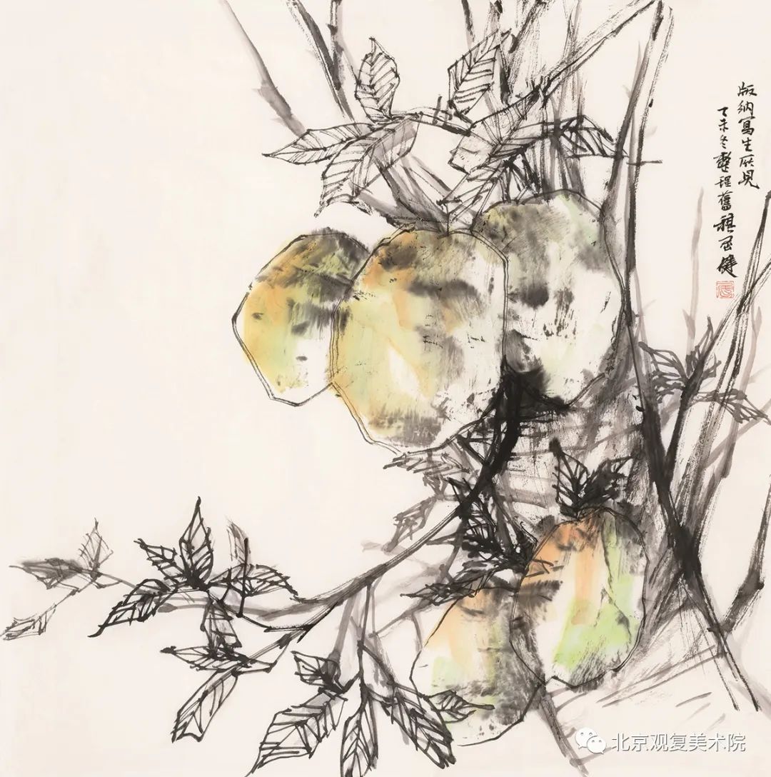 屈健·花鸟画 | 遒劲秀逸的勾勒与浓淡相宜的着色，赋予花鸟呼之欲出的鲜活形象