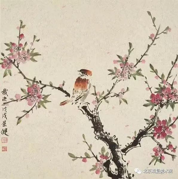 屈健·花鸟画 | 遒劲秀逸的勾勒与浓淡相宜的着色，赋予花鸟呼之欲出的鲜活形象