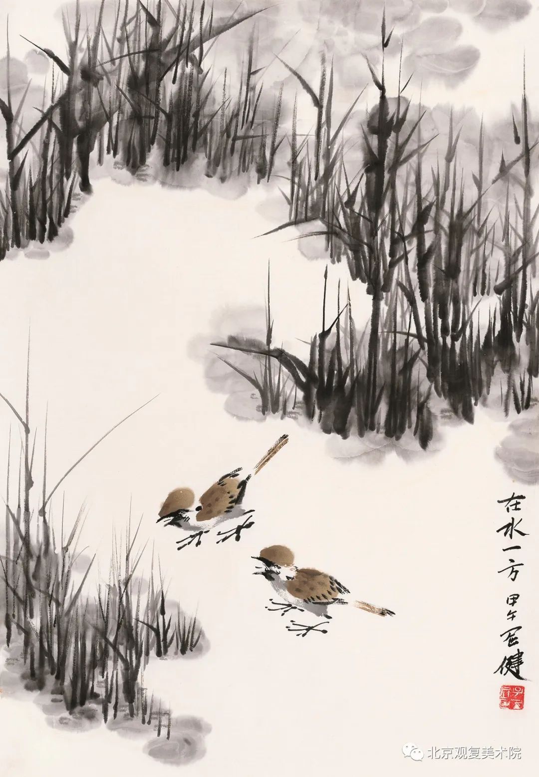 屈健·花鸟画 | 遒劲秀逸的勾勒与浓淡相宜的着色，赋予花鸟呼之欲出的鲜活形象