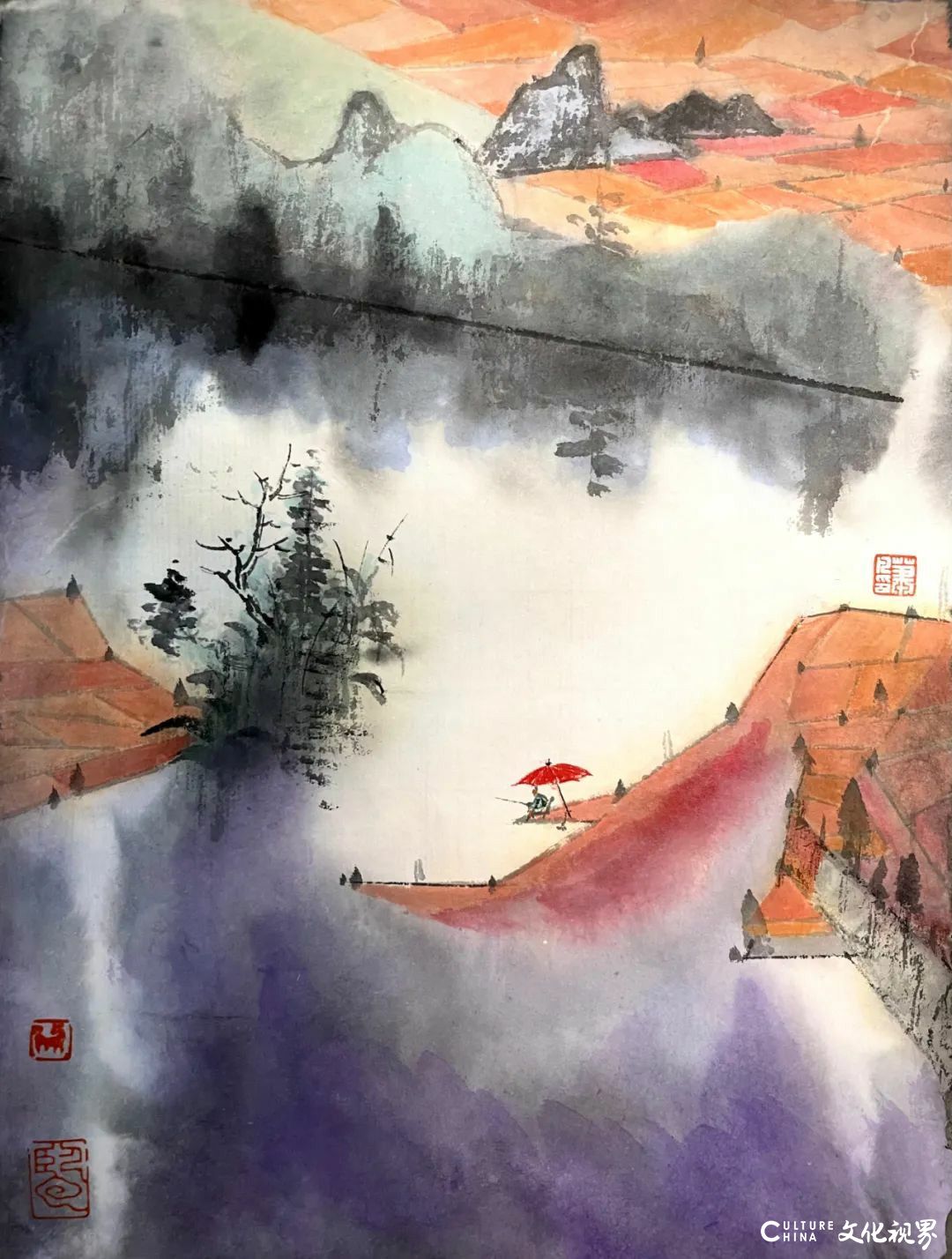肖凡·水墨画 | 传统水墨的灰度体系中巧妙融入光色感知，令画面在浑厚中透出灵动的气韵