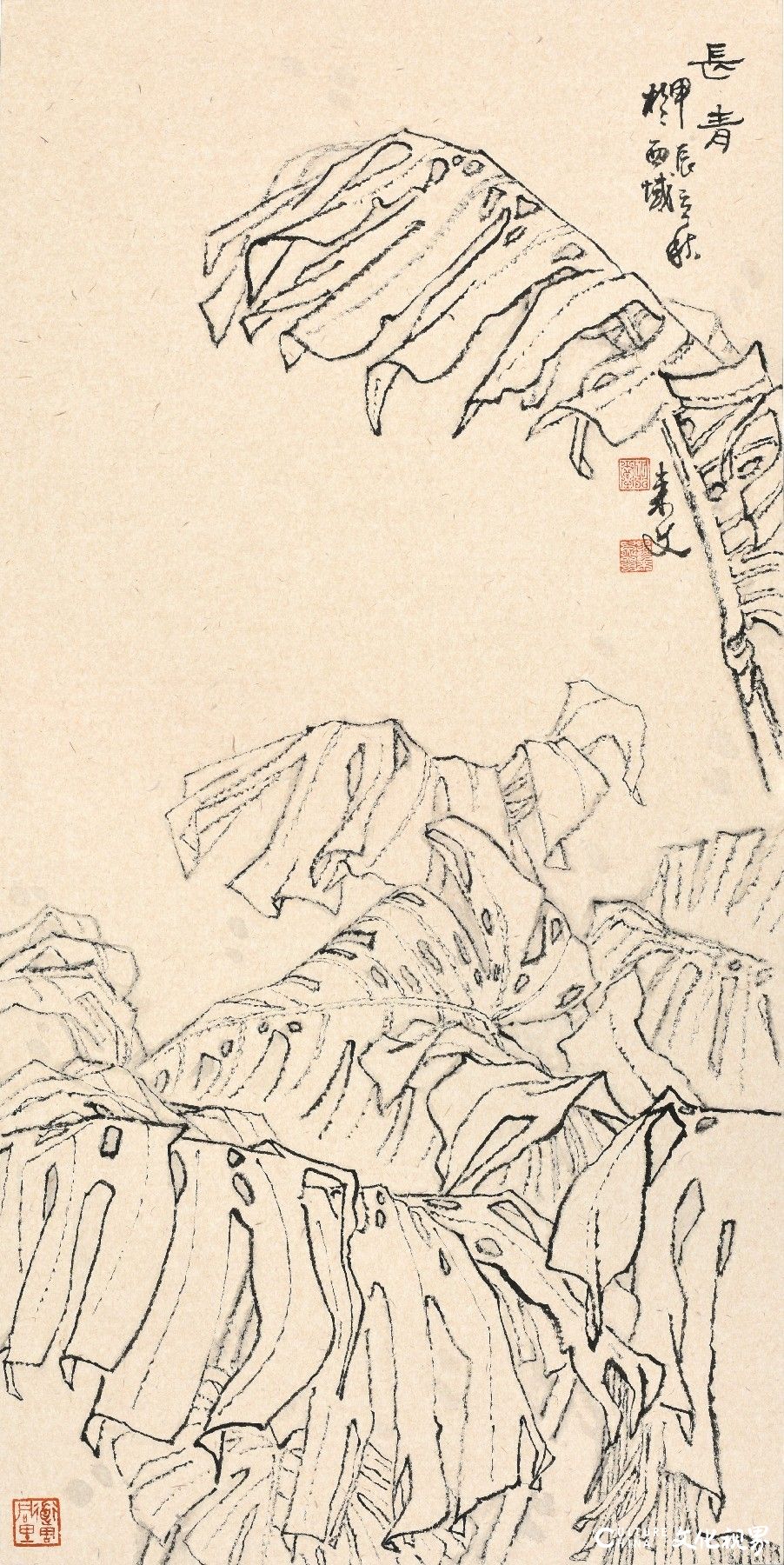 DeepSeek谈艺丨线韵的觉醒——王来文白描艺术的当代性重构