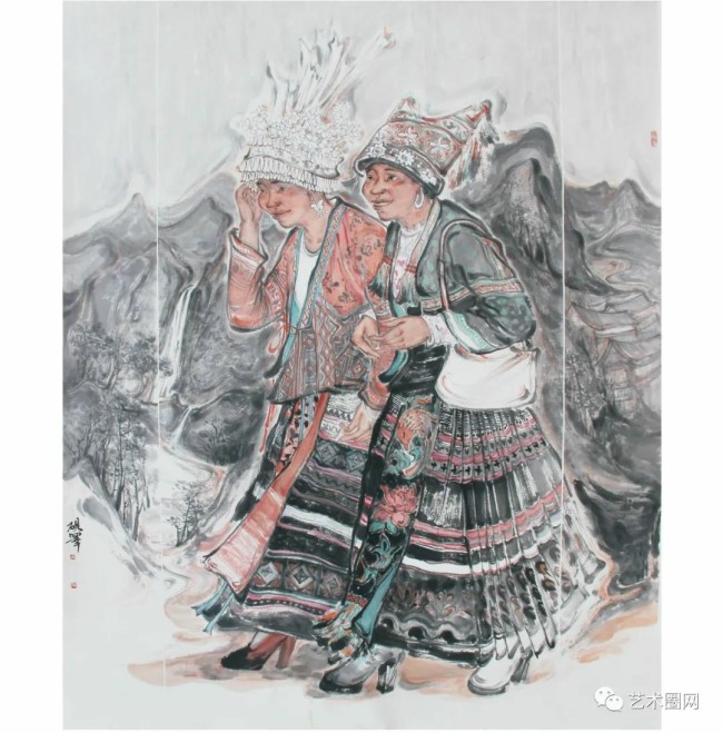 姚砚泽以女性细腻的情感和粗狂的笔触，描绘普罗大众的艺术具象与精神内涵