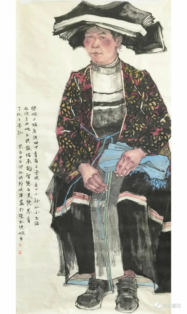 姚砚泽以女性细腻的情感和粗狂的笔触，描绘普罗大众的艺术具象与精神内涵