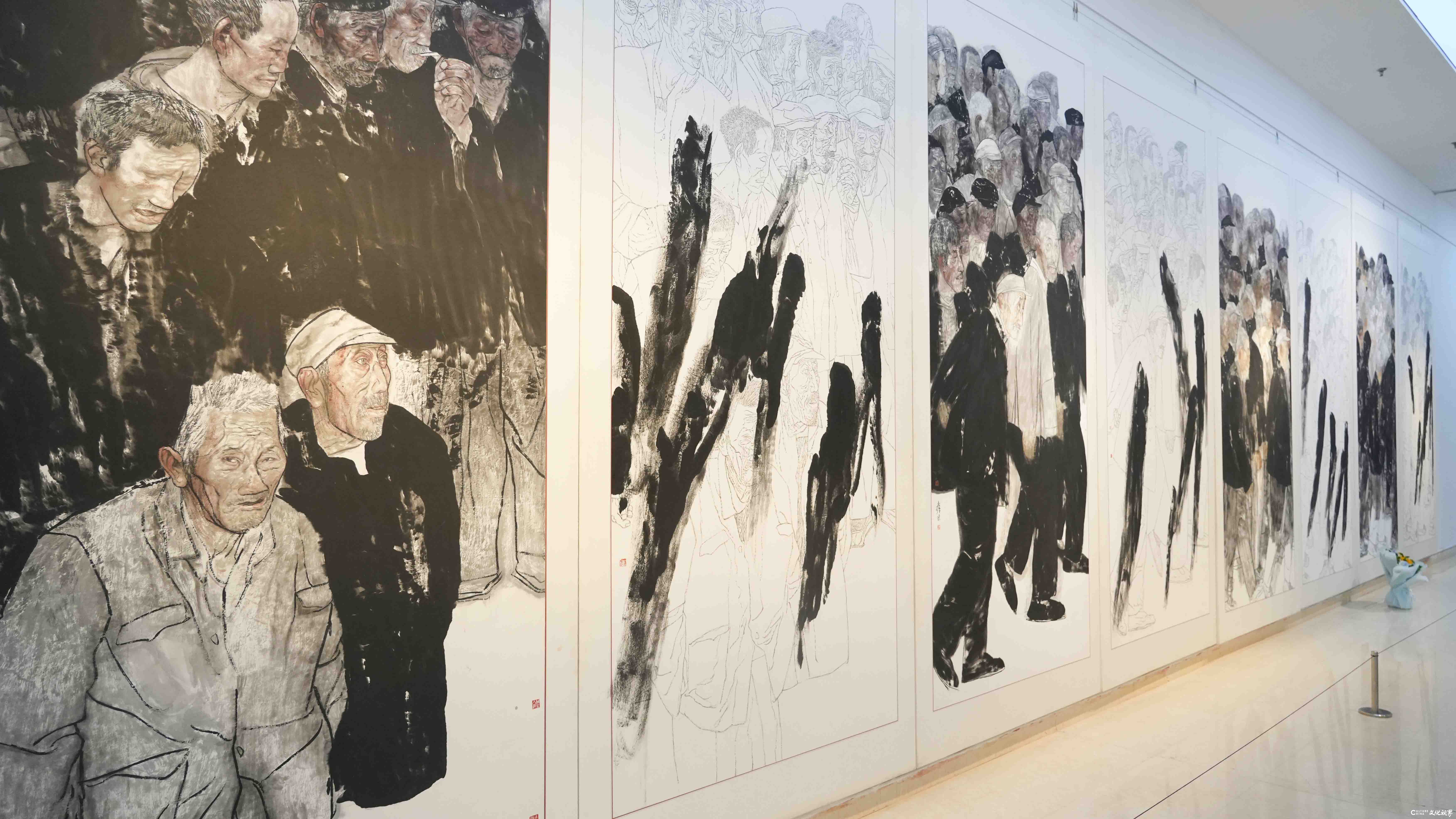 “墨局——当代七人展”昨日在石家庄市美术馆盛大开幕
