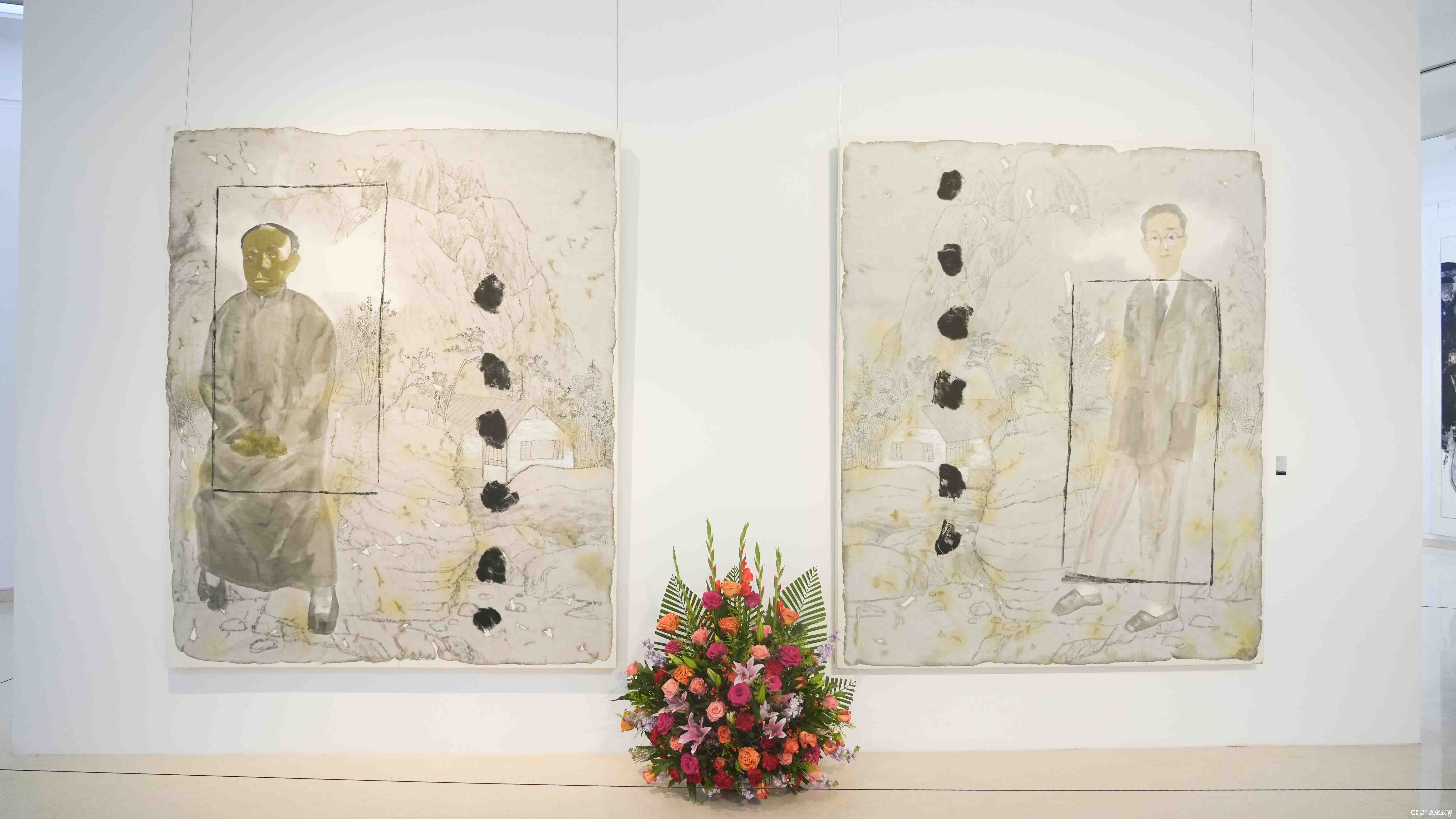“墨局——当代七人展”昨日在石家庄市美术馆盛大开幕