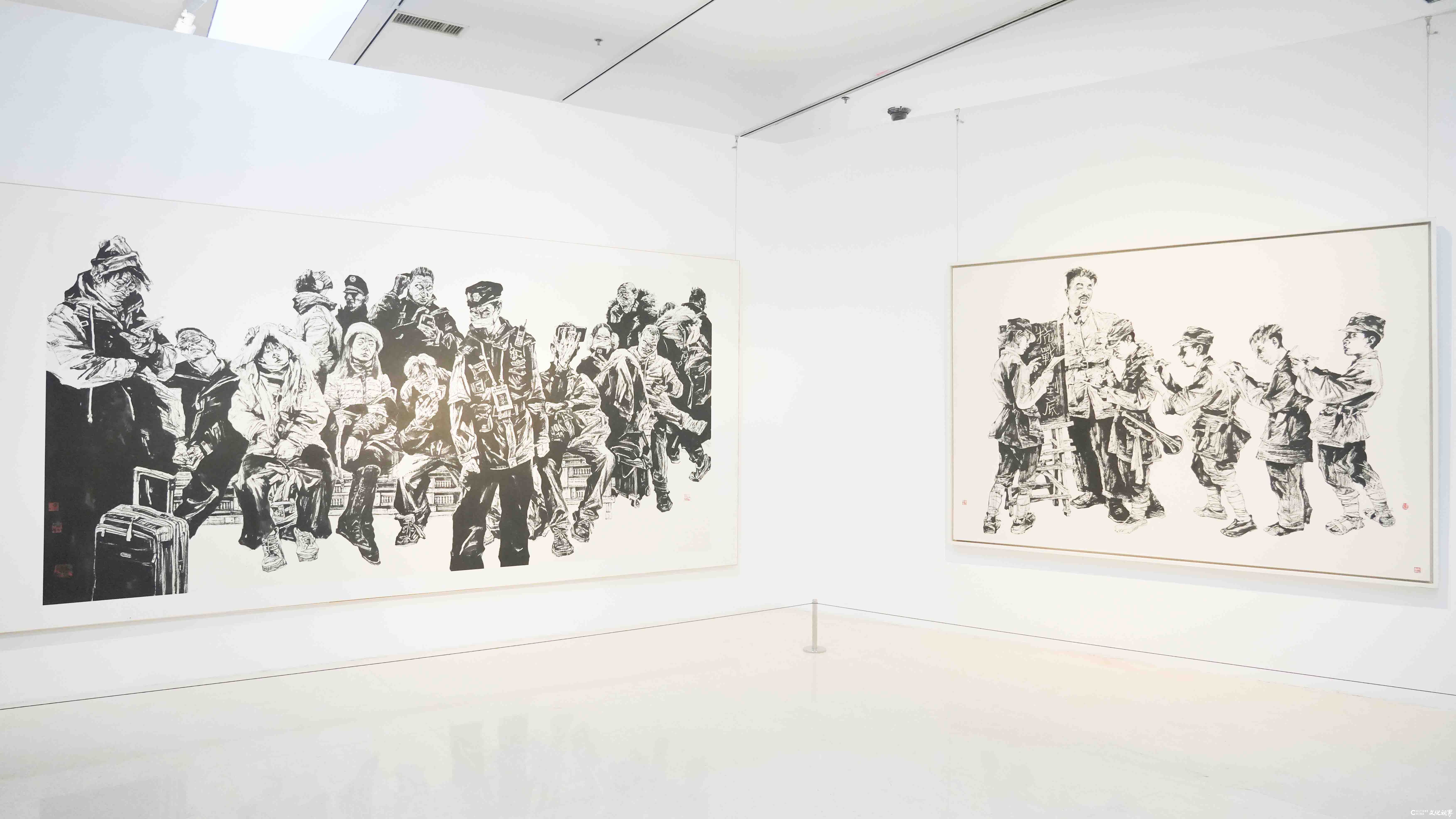 “墨局——当代七人展”昨日在石家庄市美术馆盛大开幕