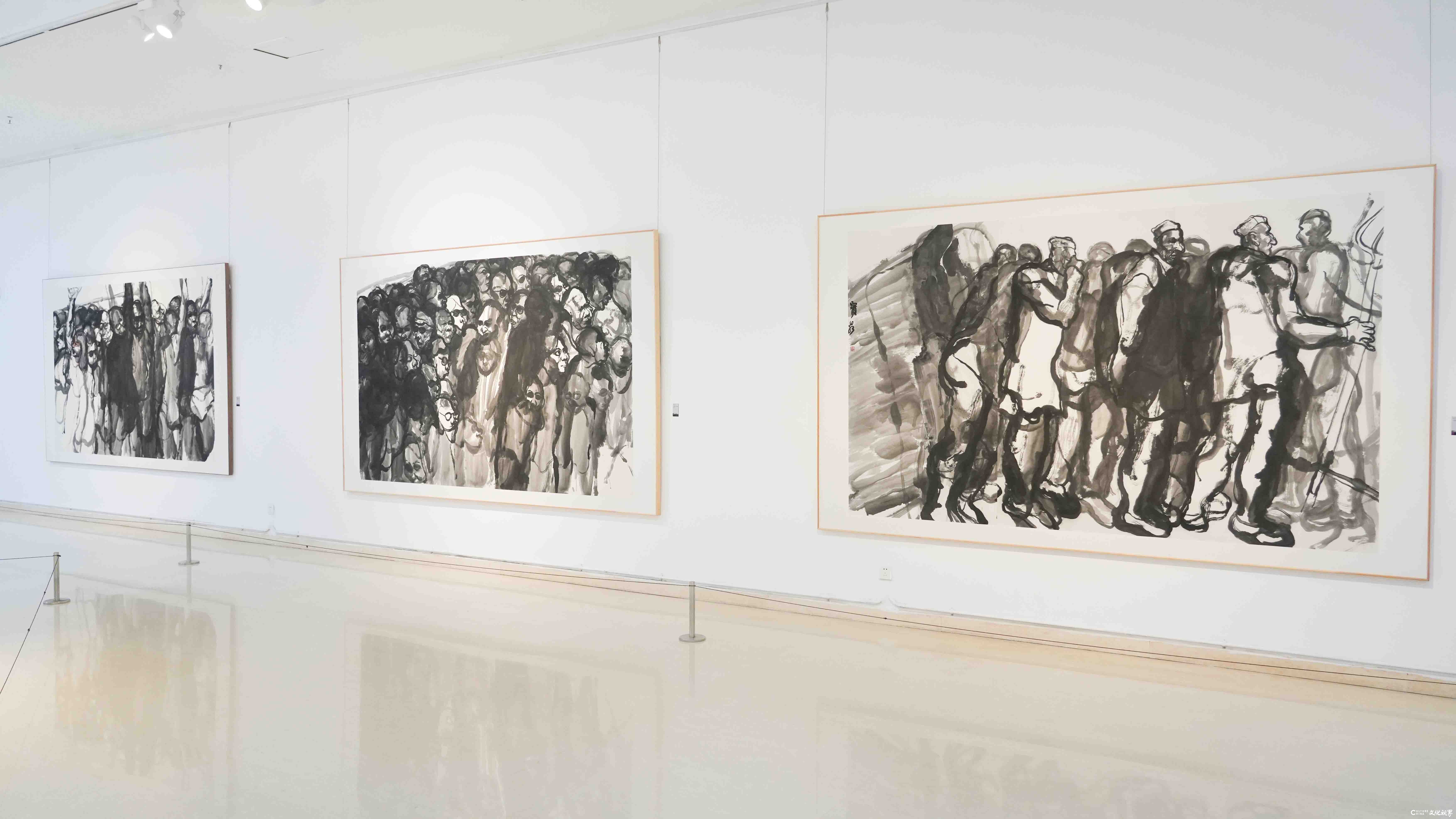 “墨局——当代七人展”昨日在石家庄市美术馆盛大开幕