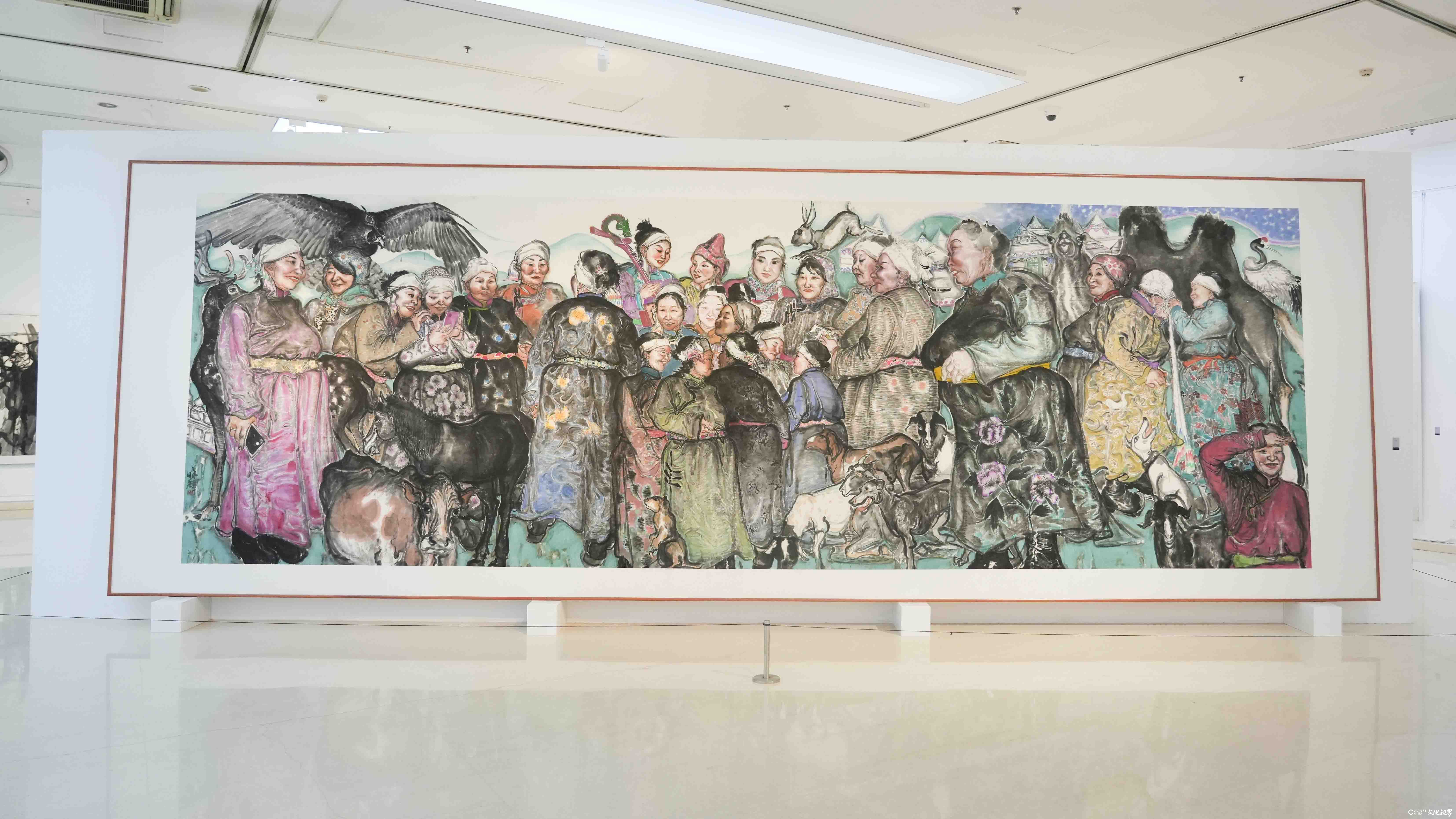 “墨局——当代七人展”昨日在石家庄市美术馆盛大开幕