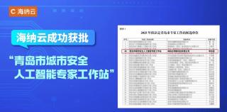 海纳云获批“青岛市城市安全人工智能专家工作站”