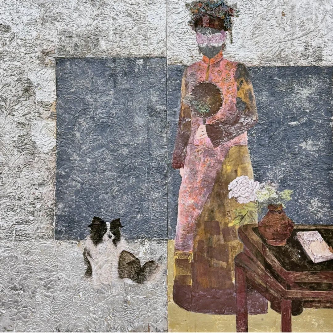 “第三届黑龙江省综合材料绘画作品双年展”昨日在哈尔滨师范大学美术馆开幕