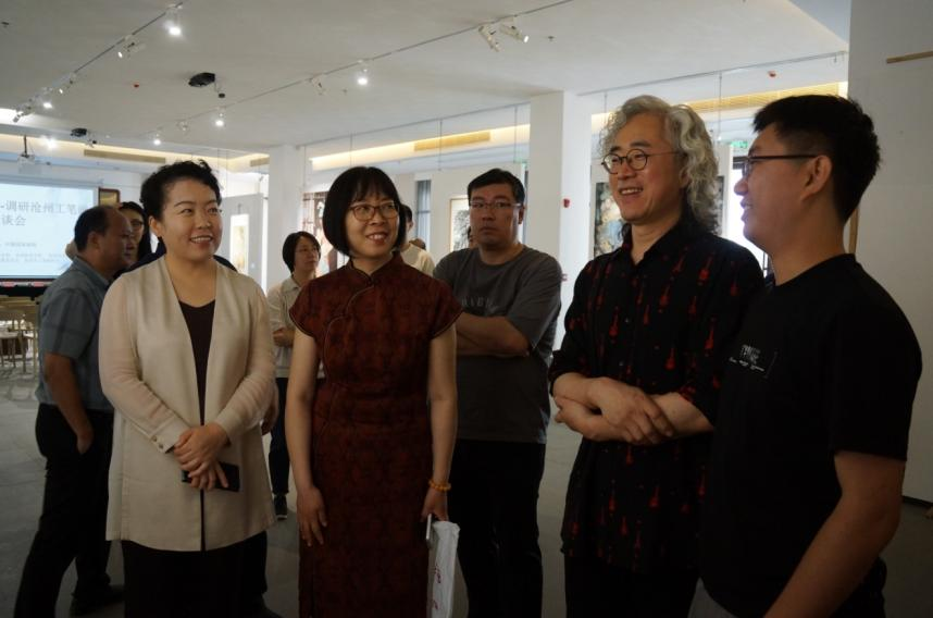 中国国家画院院长刘万鸣一行到河北沧州调研交流