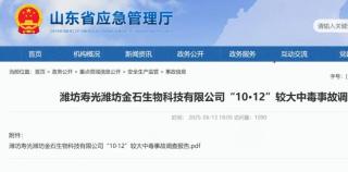 潍坊寿光金石生物中毒事故致7死4伤，官方调查报告公布，分管副市长等26人被问责