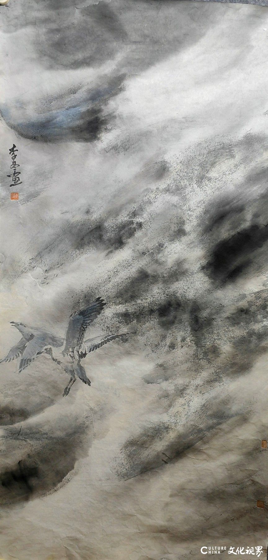 遗韵华章——中国世界文化遗产主题创作特邀展展播 | 李冬《黄渤海候鸟栖息地》：敬畏自然，绘就和谐共生画卷