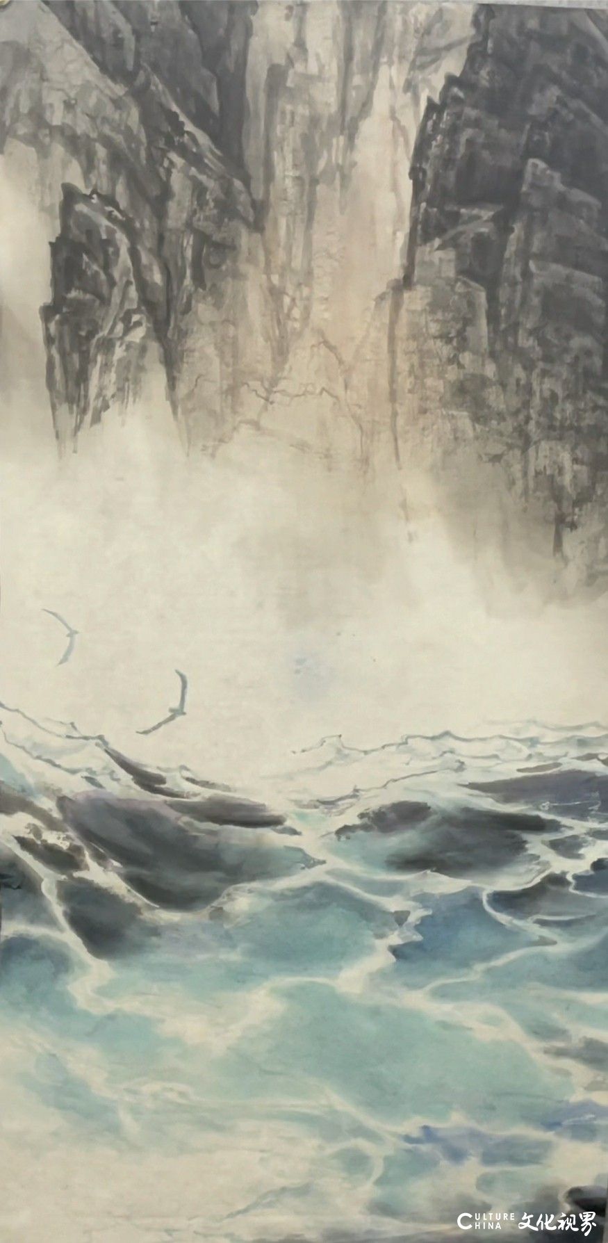 遗韵华章——中国世界文化遗产主题创作特邀展展播 | 李冬《黄渤海候鸟栖息地》：敬畏自然，绘就和谐共生画卷