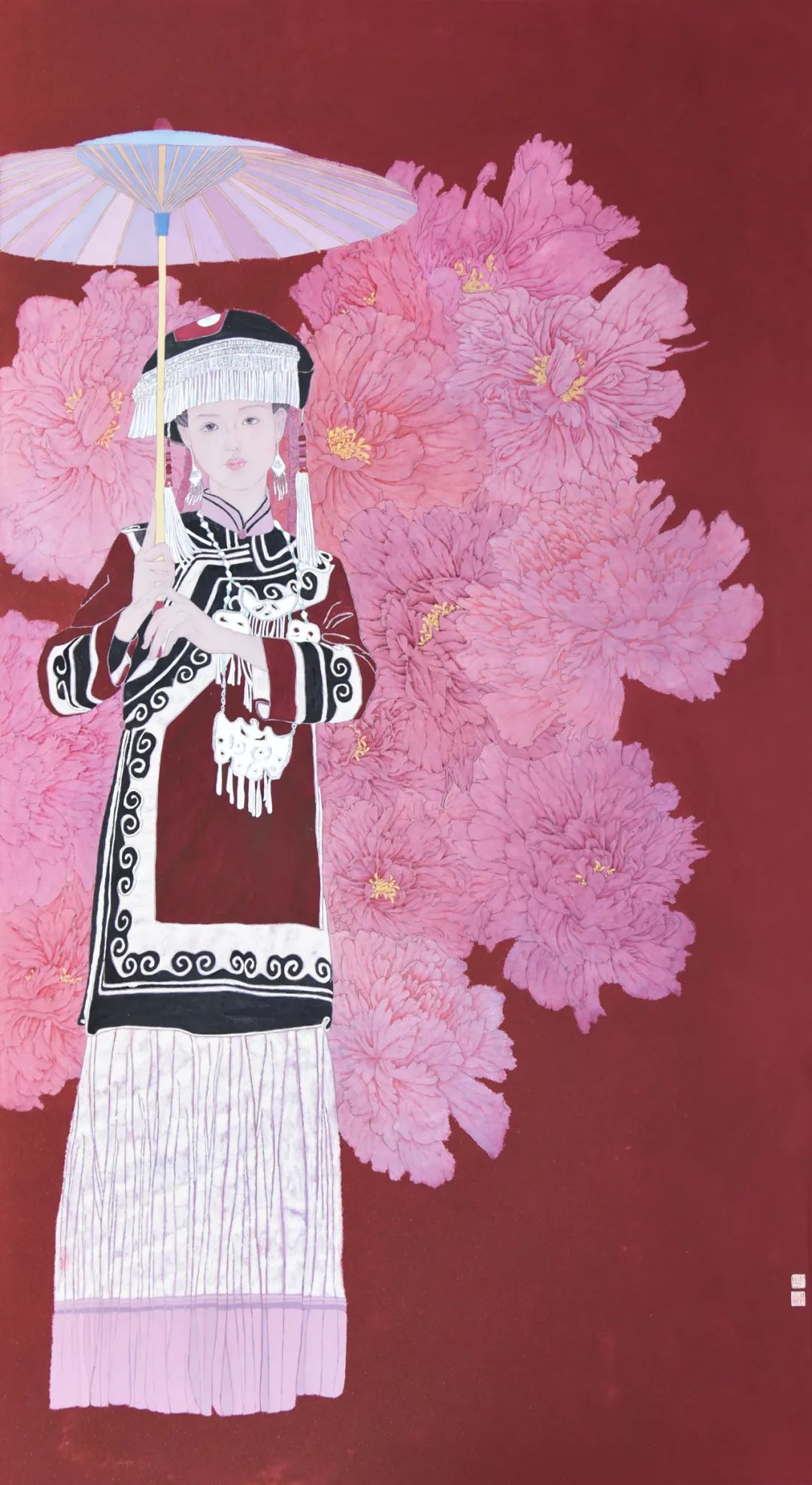 “梦笔生花——山东美协助力巨野工笔牡丹画培训成果展”今日上午在济南市美术馆盛大开幕