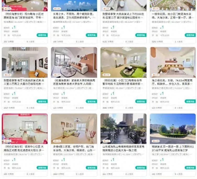 威海乳山再成焦点，“1元起拍”的278套房独占近八成